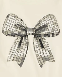 Girls Disco Bow Graphic Tee