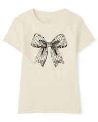 Girls Disco Bow Graphic Tee