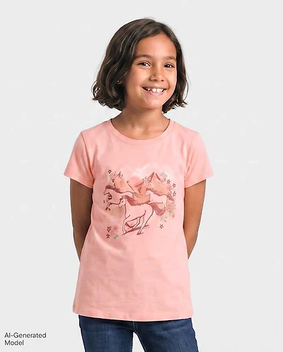 Girls Horses Graphic Tee
