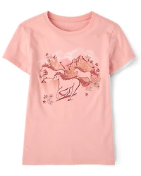 Girls Horses Graphic Tee