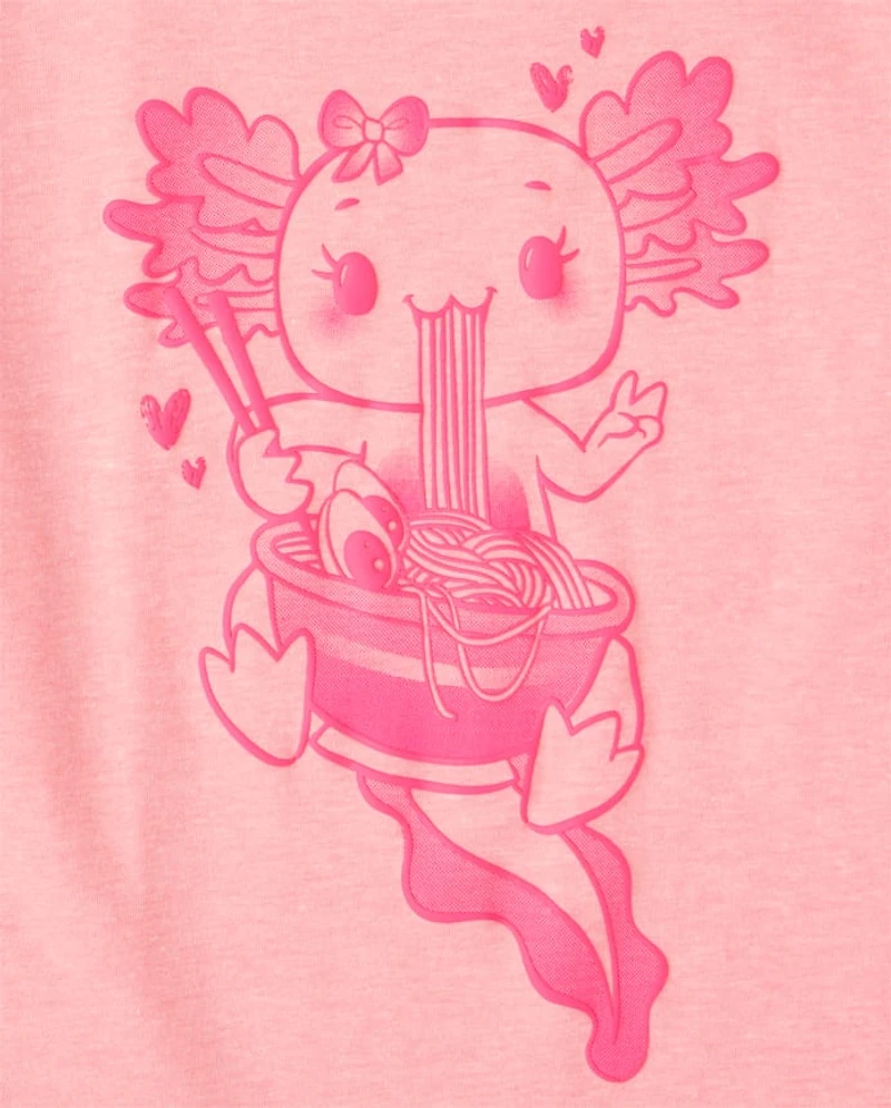 Girls Axolotl Graphic Tee