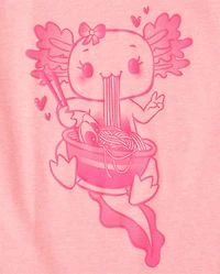 Girls Axolotl Graphic Tee
