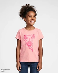 Girls Axolotl Graphic Tee