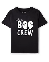 Baby And Toddler Matching Family Glow Halloween Boo Crew Graphic Tee