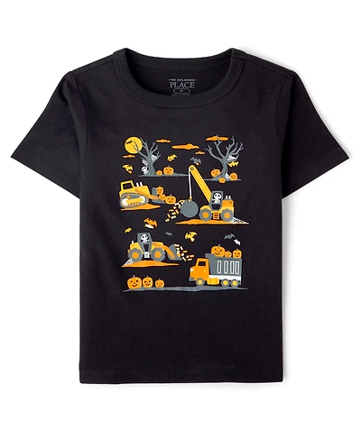 Baby And Toddler Boys Halloween Vehicles Graphic Tee