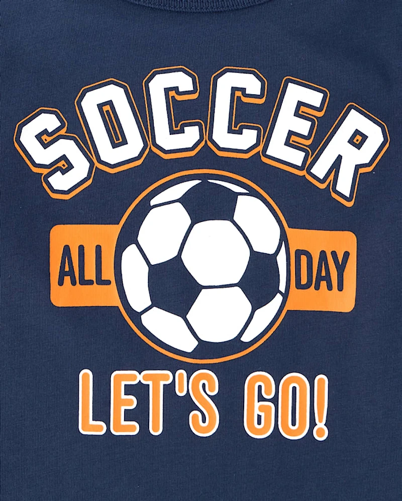 Baby And Toddler Boys Soccer Graphic Tee