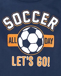Baby And Toddler Boys Soccer Graphic Tee