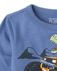 Baby And Toddler Boys Dino Monster Truck Graphic Tee