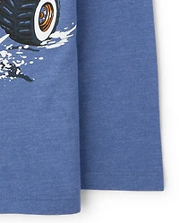Baby And Toddler Boys Dino Monster Truck Graphic Tee