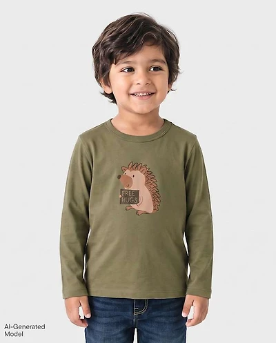 Baby And Toddler Boys Hedgehog Graphic Tee