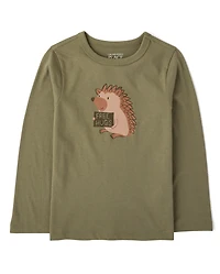 Baby And Toddler Boys Hedgehog Graphic Tee