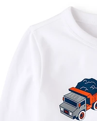 Baby And Toddler Boys Construction Vehicles Graphic Tee