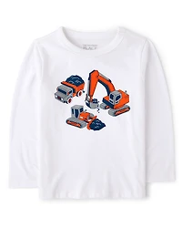 Baby And Toddler Boys Construction Vehicles Graphic Tee