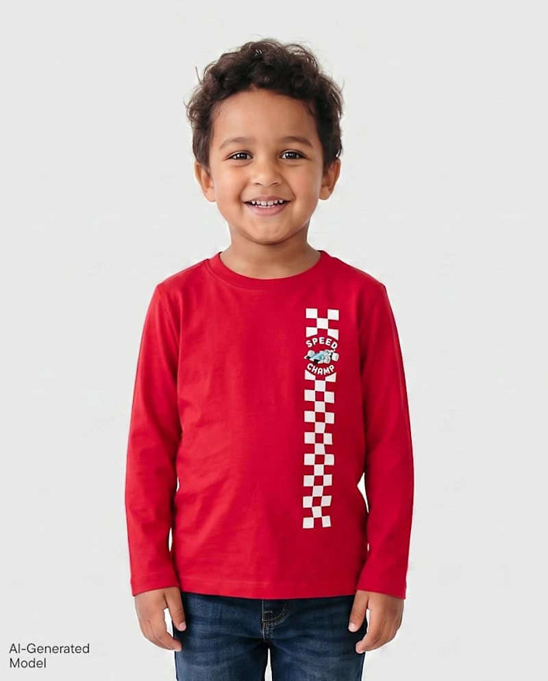 Baby And Toddler Boys Racecar Graphic Tee