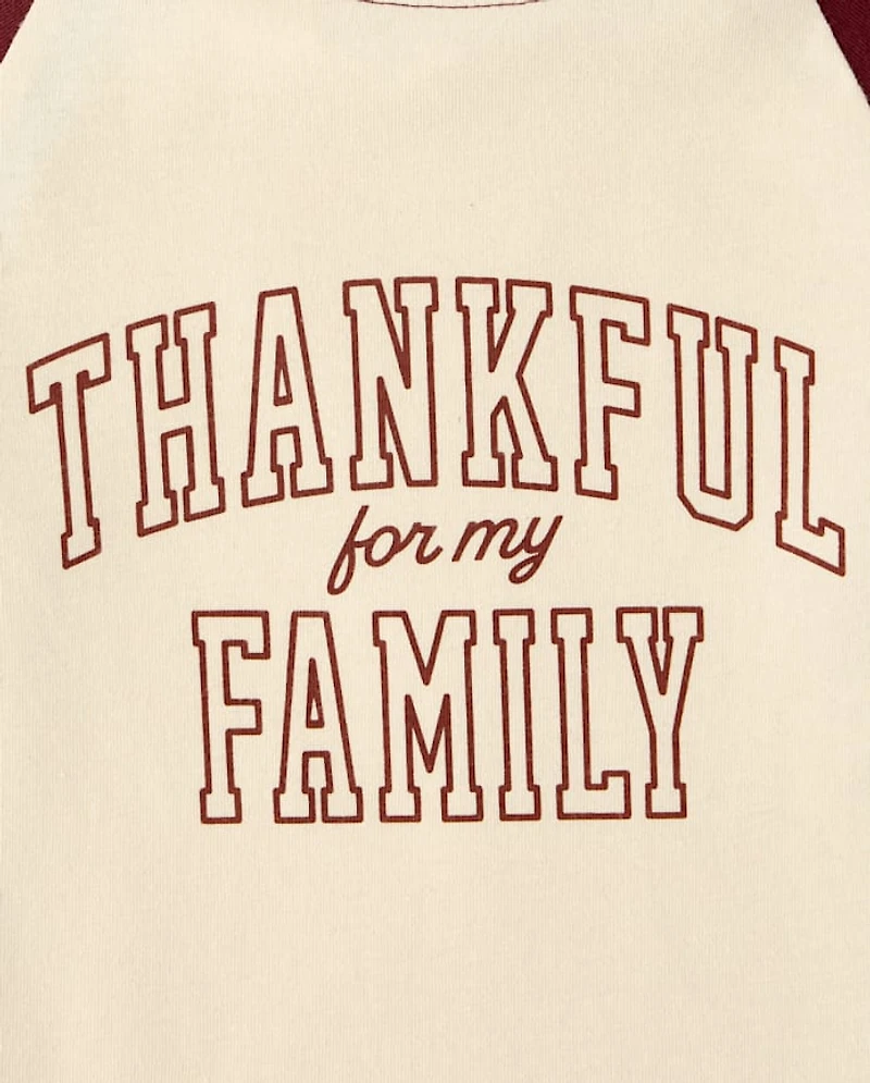 Baby And Toddler Matching Family Thanksgiving Thankful Graphic Tee