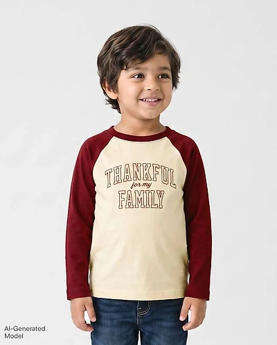 Baby And Toddler Matching Family Thanksgiving Thankful Graphic Tee