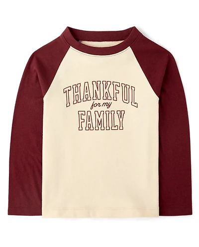 Baby And Toddler Matching Family Thanksgiving Thankful Graphic Tee