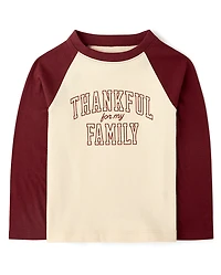 Baby And Toddler Matching Family Thanksgiving Thankful Graphic Tee