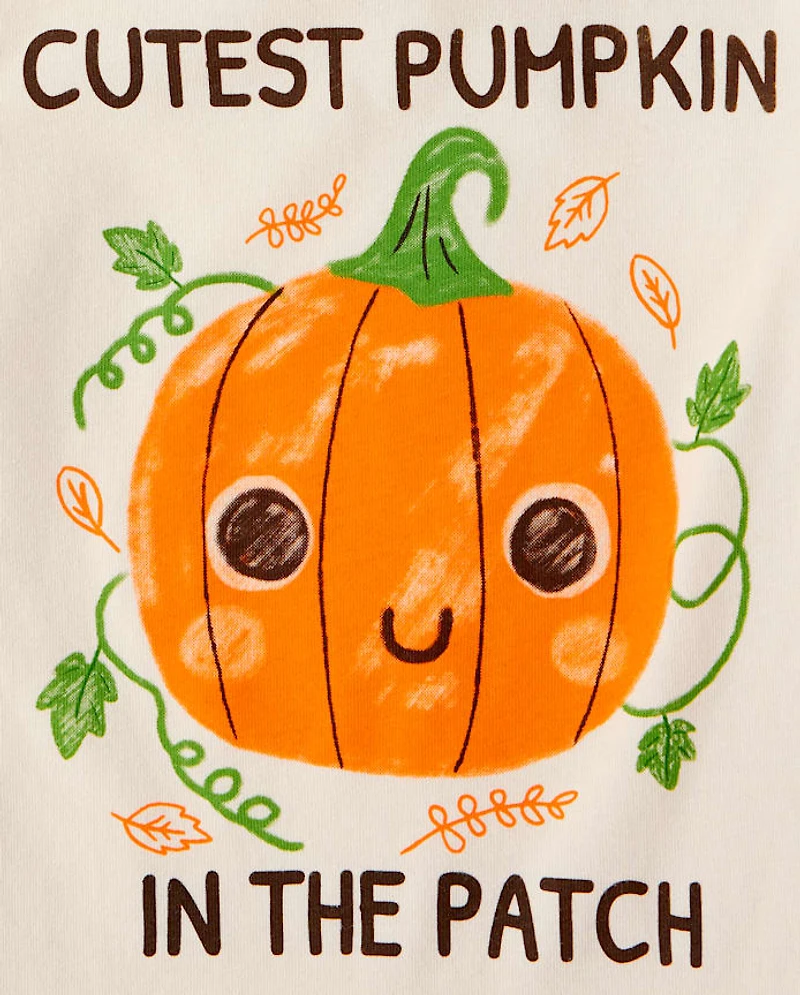 Baby And Toddler Boys Cutest Pumpkin Graphic Tee