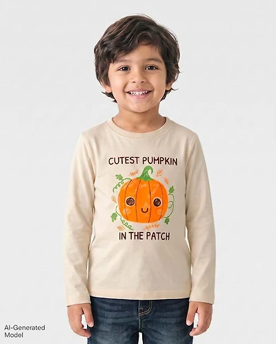 Baby And Toddler Boys Cutest Pumpkin Graphic Tee
