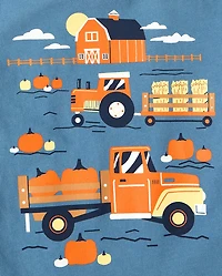 Baby And Toddler Boys Fall Vehicles Graphic Tee