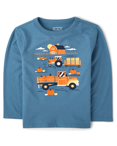Baby And Toddler Boys Fall Vehicles Graphic Tee