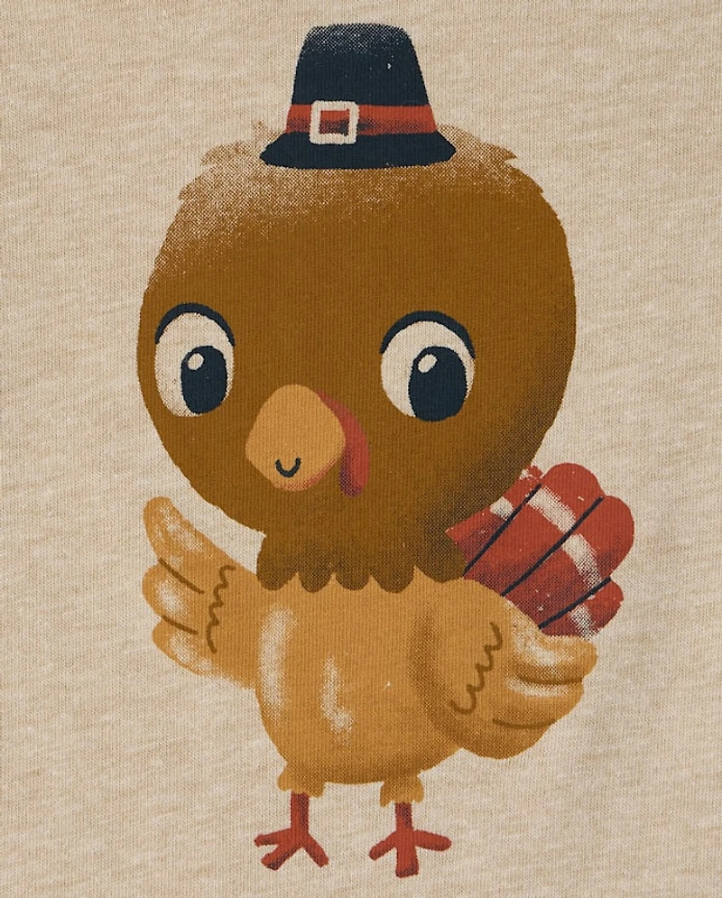 Baby And Toddler Boys Thanksgiving Turkey Graphic Tee