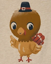 Baby And Toddler Boys Thanksgiving Turkey Graphic Tee