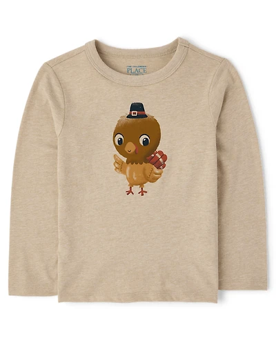 Baby And Toddler Boys Thanksgiving Turkey Graphic Tee