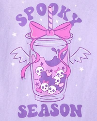 Girls Halloween Spooky Season Graphic Tee