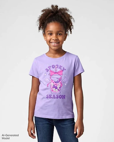 Girls Halloween Spooky Season Graphic Tee