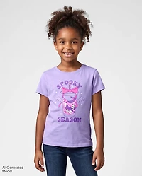 Girls Halloween Spooky Season Graphic Tee