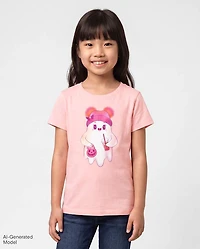 Girls Halloween Ghost Graphic Tee