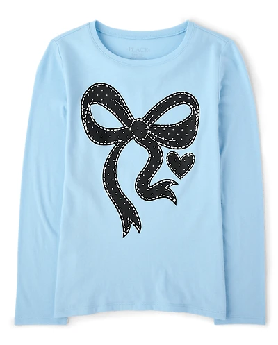 Girls Bow Graphic Tee