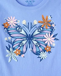 Girls Butterfly Graphic Tee