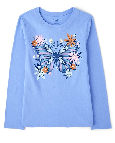 Girls Butterfly Graphic Tee