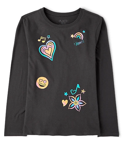Girls Doodles Graphic Tee