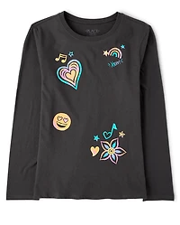 Girls Doodles Graphic Tee