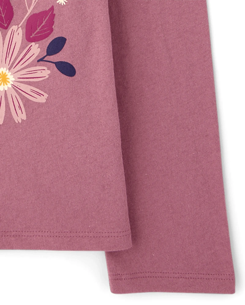 Girls Flowers Graphic Tee