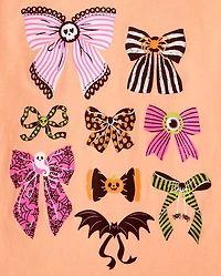 Girls Halloween Bows Graphic Tee