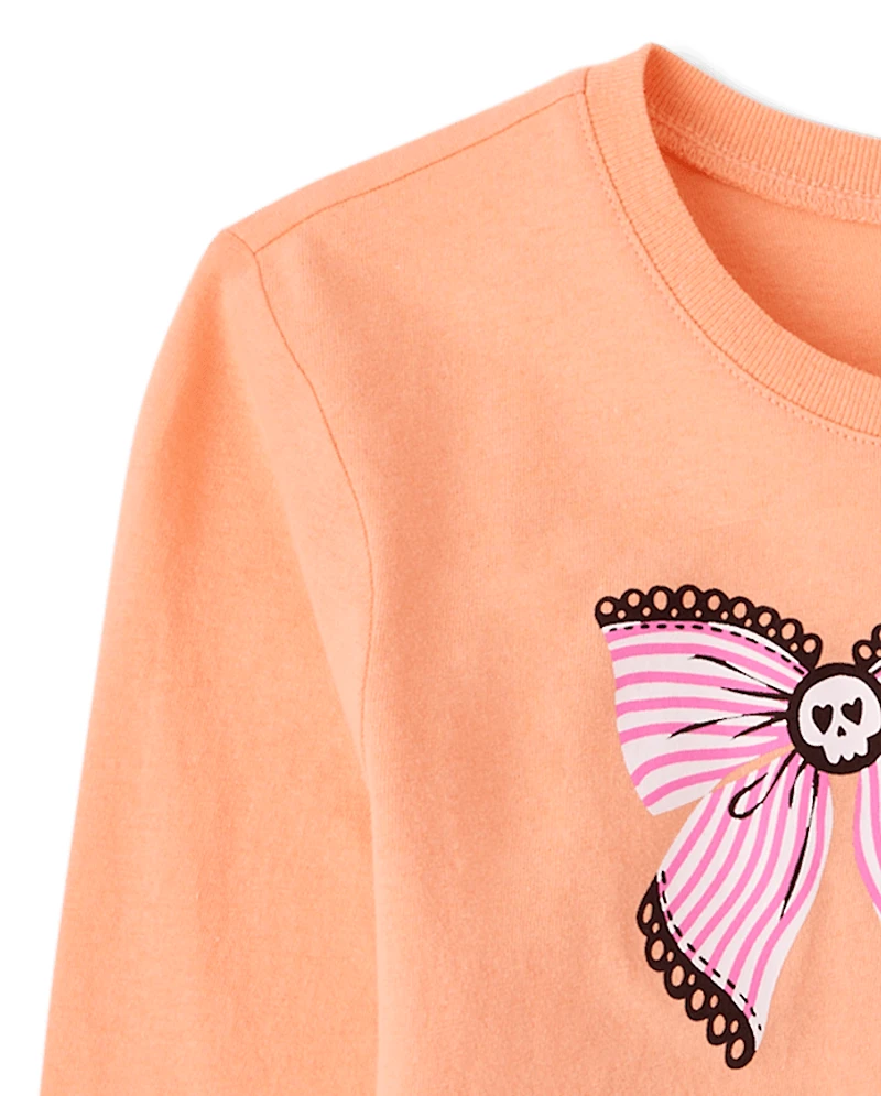 Girls Halloween Bows Graphic Tee