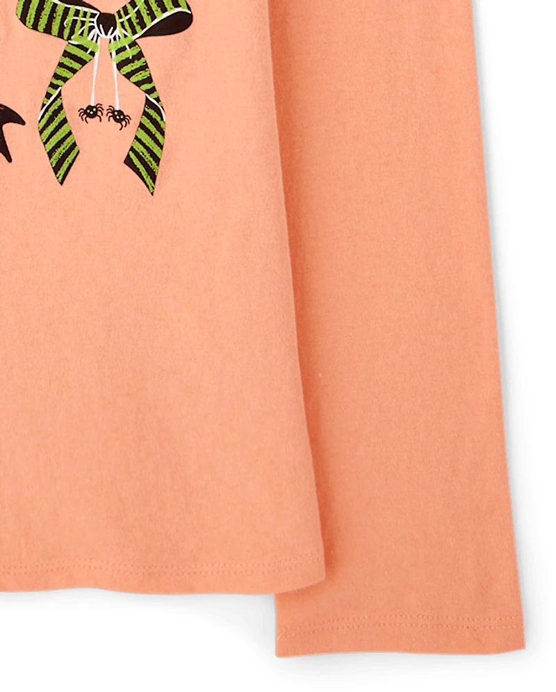 Girls Halloween Bows Graphic Tee