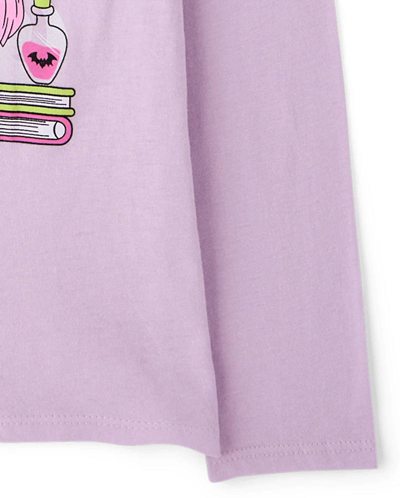 Girls Halloween Axolotl Graphic Tee
