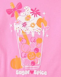 Girls Pumpkin Spice Drink Graphic Tee
