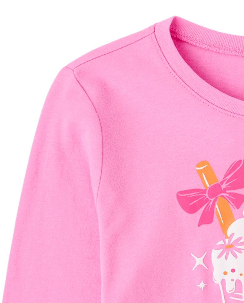 Girls Pumpkin Spice Drink Graphic Tee