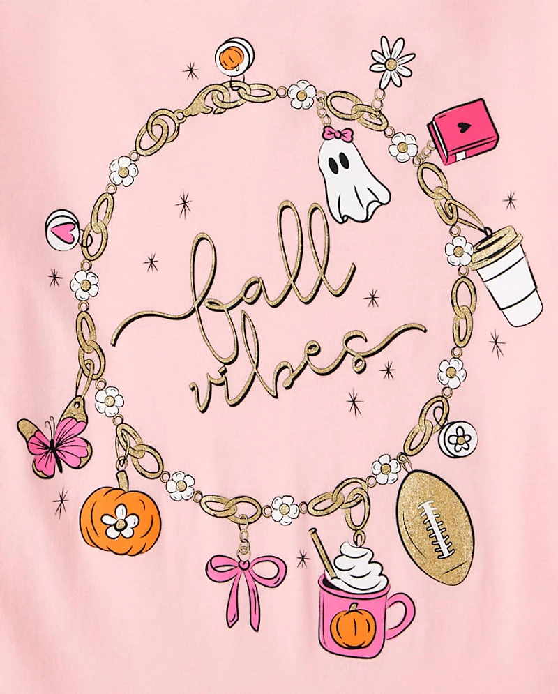 Girls Fall Vibes Graphic Tee