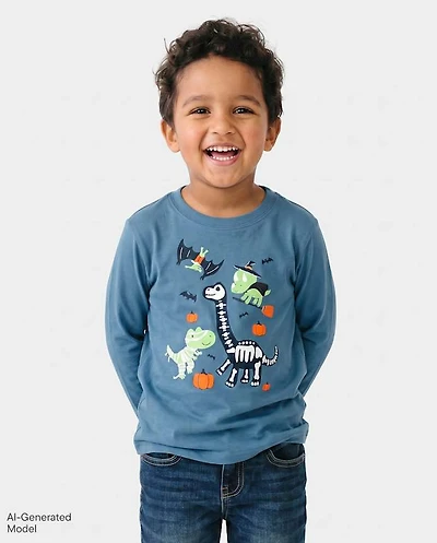Baby And Toddler Boys Halloween Dinos Graphic Tee