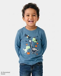 Baby And Toddler Boys Halloween Dinos Graphic Tee