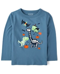 Baby And Toddler Boys Halloween Dinos Graphic Tee
