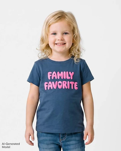 Baby And Toddler Girls Family Favorite Graphic Tee
